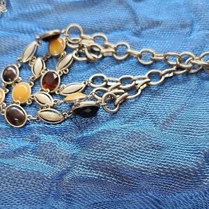 Chic Gold and Brown Necklace